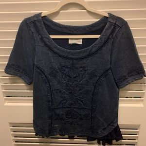 Blue Anthropologie shortsleeve top size S